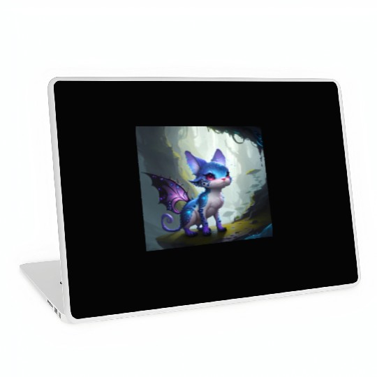Alien Cat with Wings, Fantastic Mythical Creature Laptop Skins