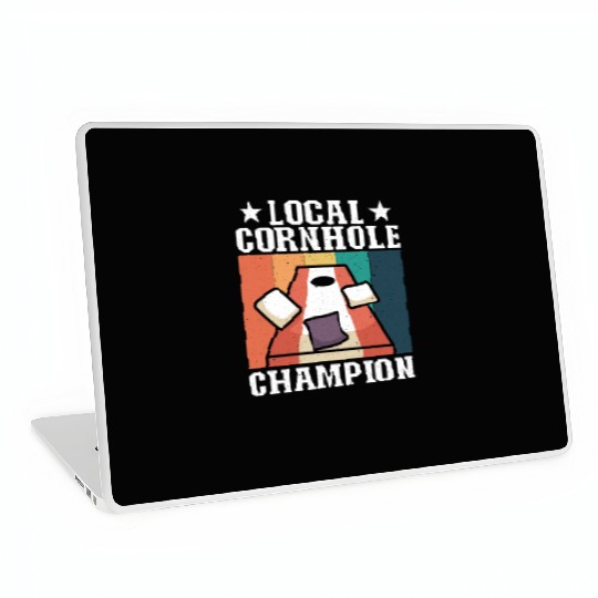 Local Cornhole Champion Bean Bag Lover Laptop Skins