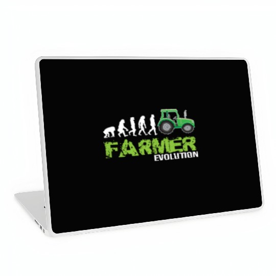 Evolution Of A Farmer Funny Tractor Farming Laptop Skins
