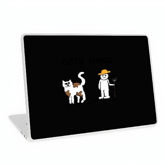 Cattle Cat Farmer Laptop Skins