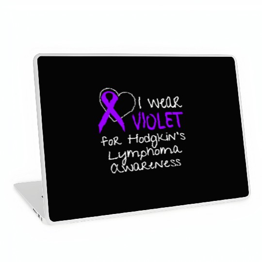 I Wear Violet For Hodgkins Lymphoma Awareness Laptop Skins