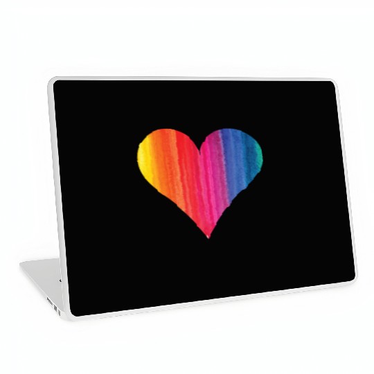Rainbow Heart Lgbtq Gay Gay Laptop Skins