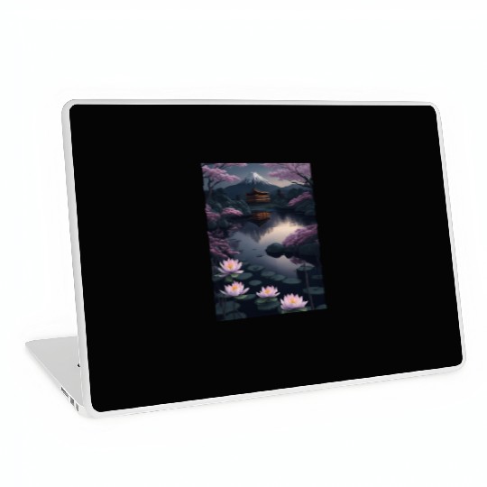 Asia Landscape by night Serene Mount Fuji Laptop Skins