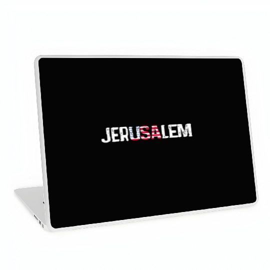 Jerusalem Usa America Flag Israel Laptop Skins