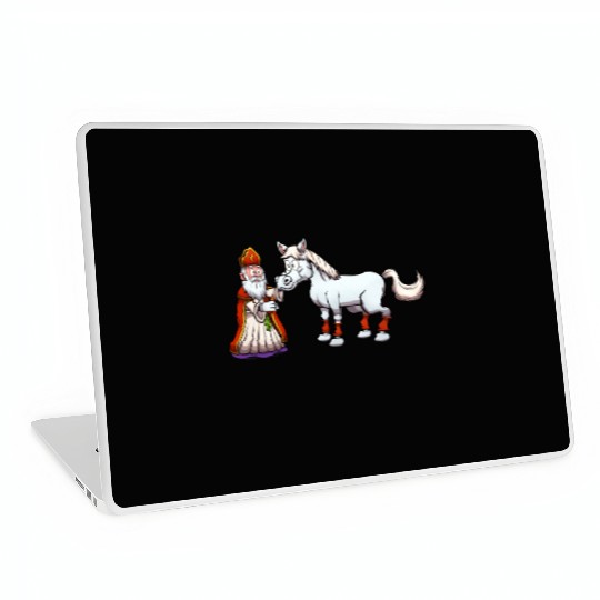 Saint Nicholas Feeding His Horse Laptop Skins