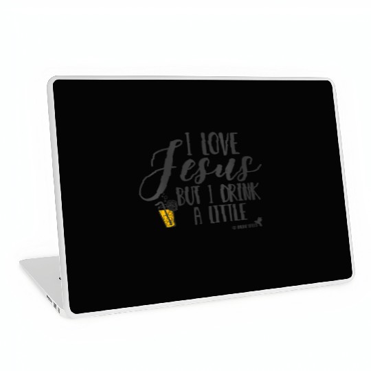 Christian I Love Jesus But I Drink A Little Laptop Skins