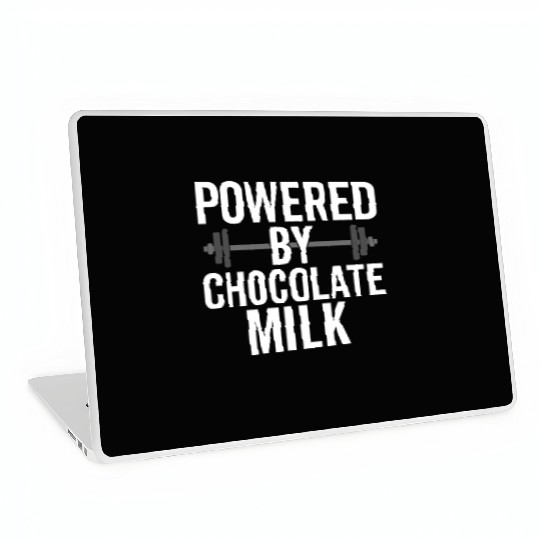 Powered By Chocolate Milk Funny Gym Laptop Skins