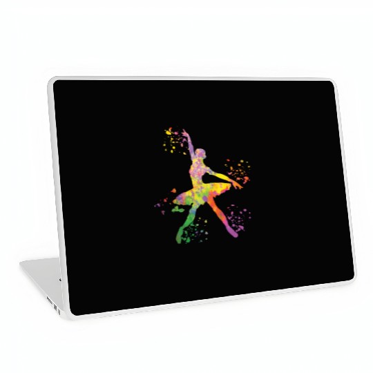 Ballet Dancer Colorsplash Ballerina Laptop Skins