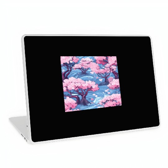 Anime Euphoria: Fantasy Cherry Blossom Dreamscape Laptop Skins