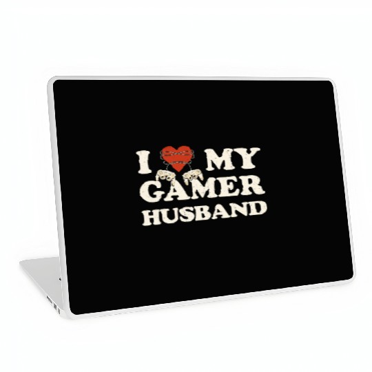 I Love My Gamer Husband - I Heart My Husband Laptop Skins