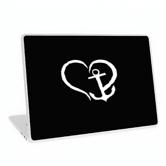 Preppy Nautical Anchor For Sailors Boaters Laptop Skins