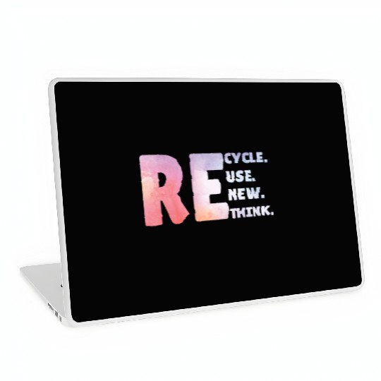 Recycle Use New Think Earth Day Tees Laptop Skins