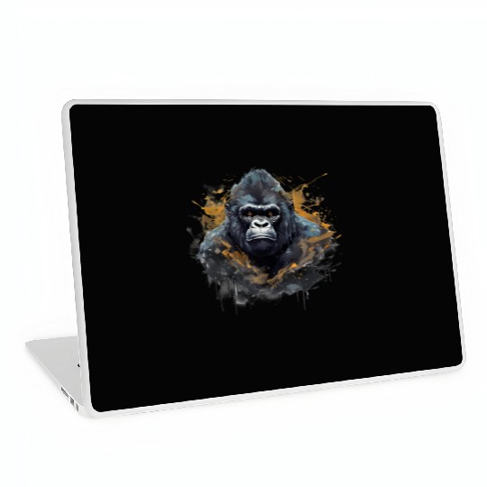 Gorilla King. Power in a Graffiti Style. Laptop Skins