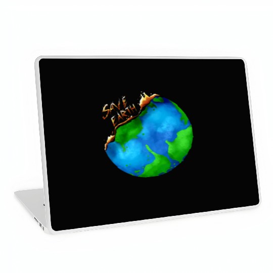 Burning Earth Globe Save Earth For Earth Day Laptop Skins