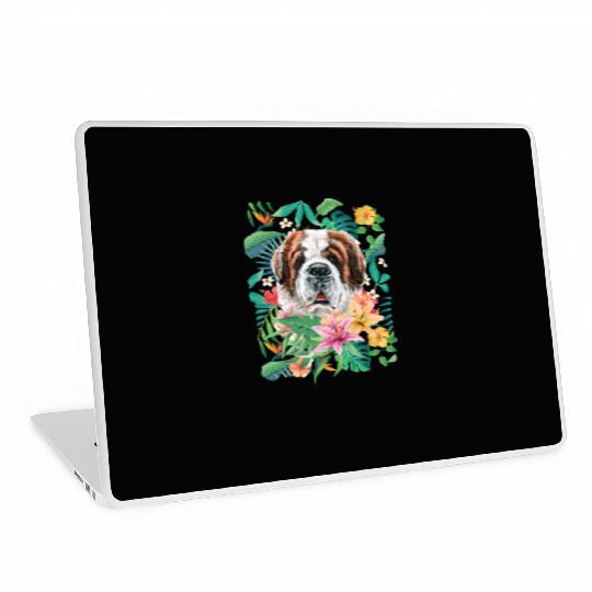 Tropical Saint Bernard Laptop Skins