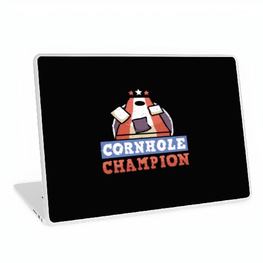 Grunge Cornhole Champion Bean Bag Lover Laptop Skins