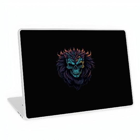 scary Skull lion Laptop Skins