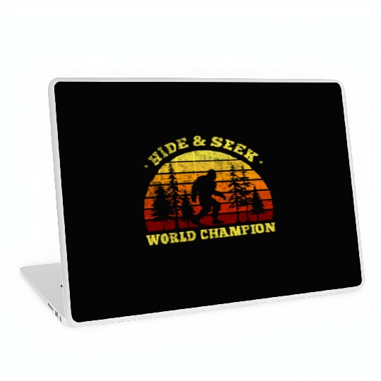 Hide And Seek Bigfoot World Champion Retro Laptop Skins