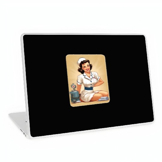 WW2 Nurse Pinup Girl - Vintage Tribute Army Men Laptop Skins