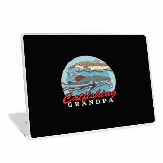 Catfishing Grandpa Fish Catfish Fishing Laptop Skins