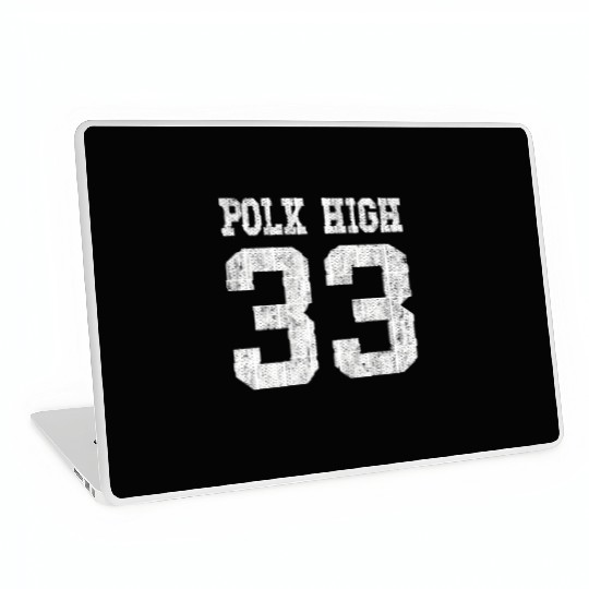 Polk High School Football Jersey 33 Aged Look Laptop Skins