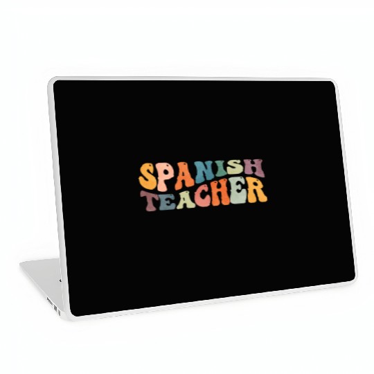 Groovy Spanish Teacher Maestra Bilingual Teaching Laptop Skins