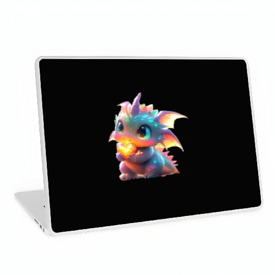 Baby-Heart-Dragon-Q Laptop Skins