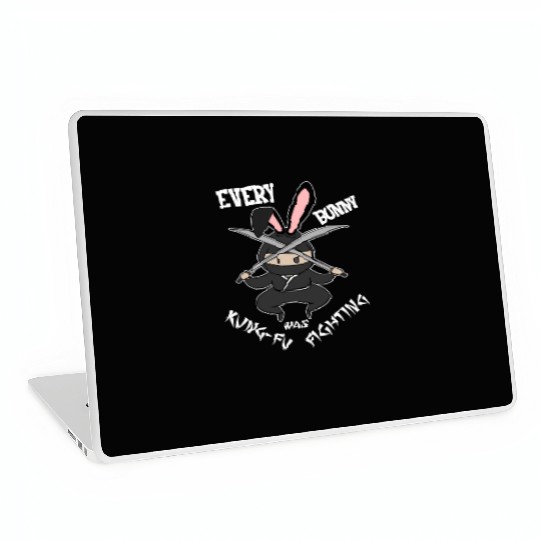 Easter Bunny Ninja Eggs Hunting Kung-Fu Rabbit Egg Laptop Skins