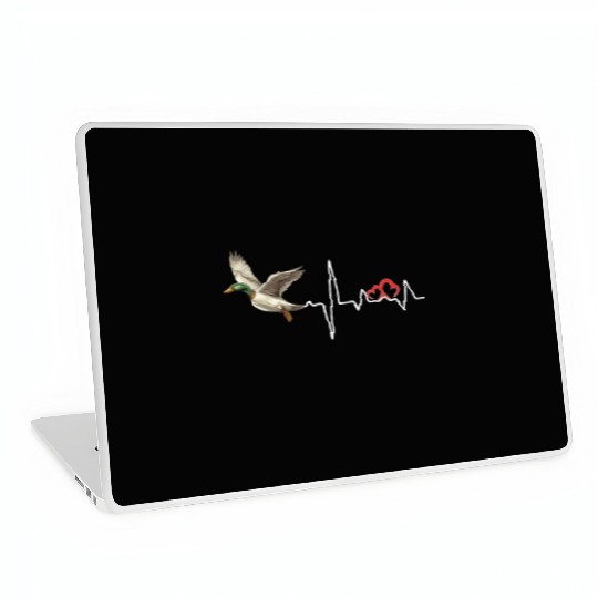 Duck Hunting Love Heartbeat Duck Hunter Laptop Skins
