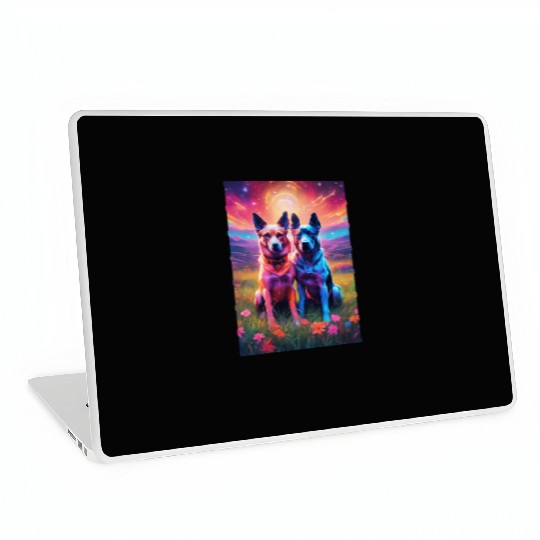two dogs portrait lushill style artgerm and james Laptop Skins