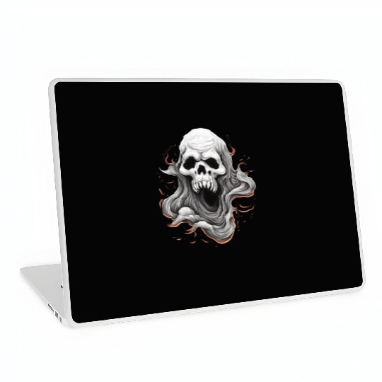 Eerie Halloween Ghoul Art, Spooky Season Delight 3 Laptop Skins