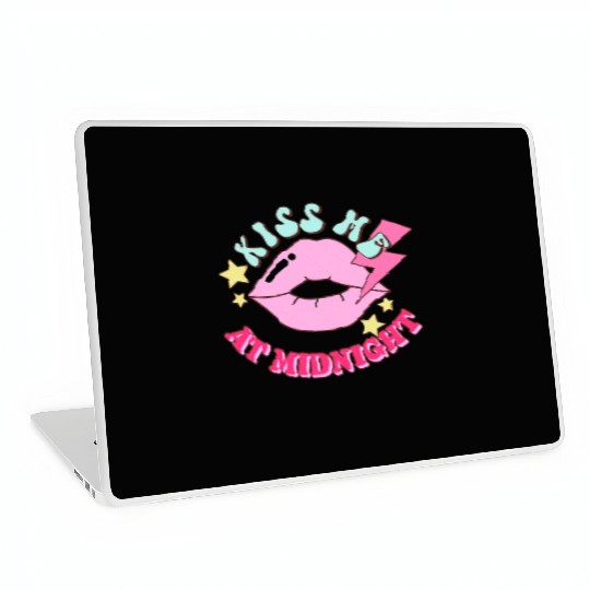 New Years Eve Party Kiss Me At Midnight I Love You Laptop Skins
