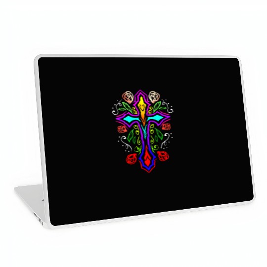 Day Of The Dead Cross Dia De Los Muertos Laptop Skins