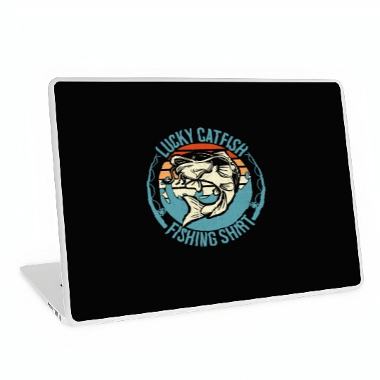 Lucky Catfish Fishing Laptop Skins