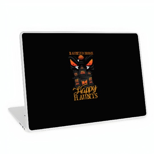 Horror Paranormal Haunted House Spooky Halloween Laptop Skins