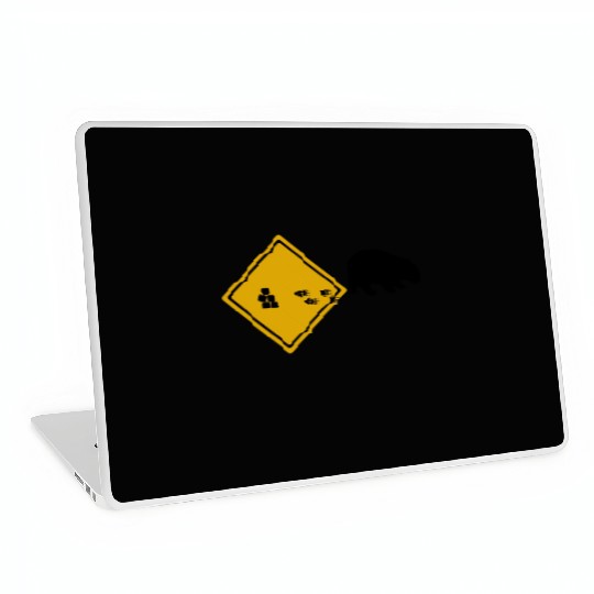 Wombat Poop Cubes Road Sign Laptop Skins