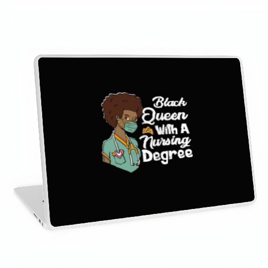 Black Queen With A Nursing Degree Laptop Skins