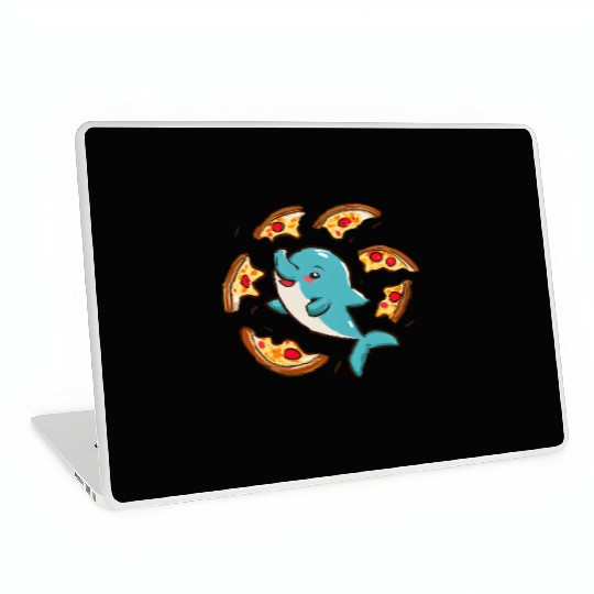 Pizza dolphin Laptop Skins