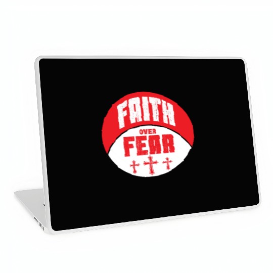 Faith Over Fear Love Jesus Christian Christmas Laptop Skins