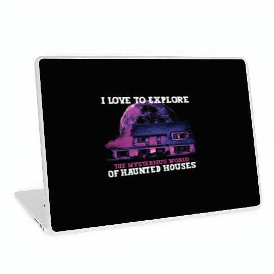 Horror Paranormal Haunted House Spooky Halloween Laptop Skins