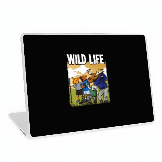 Funny Golf Laptop Skins With Deer Raccoon Moose Bear Golf