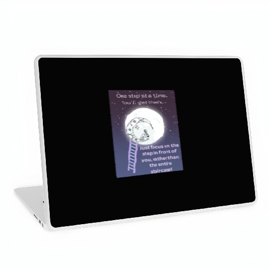 Full Moon Inspirational Quote Poster Laptop Skins