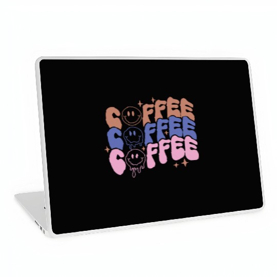Coffee Melting Face Coffee Lover Typography Laptop Skins