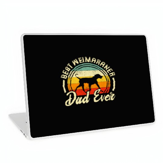 Best Weimaraner Dad Ever Retro Laptop Skins