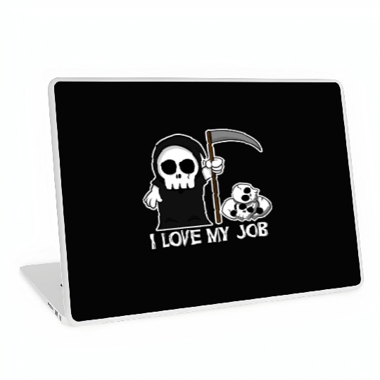 Death Grim Reaper I Love My Job Cute And Creepy Laptop Skins