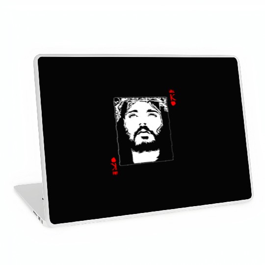 Jesus Is King Jesus King Of Hearts Card Christian Laptop Skins