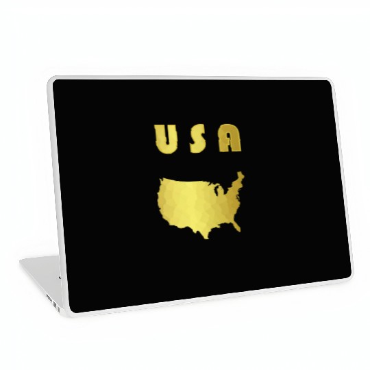 Usa Gold Fourth Of July Laptop Skins