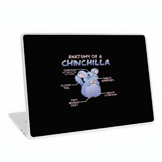 Chinchilla Pet Lover Cute Anatomy Of A Chinchilla Laptop Skins