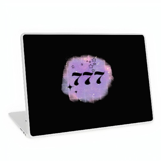 Angel Number 777 Numerology Purple Laptop Skins