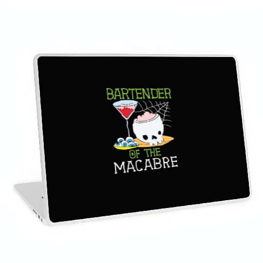 Bartender of the Macabre Bartender Halloween Laptop Skins